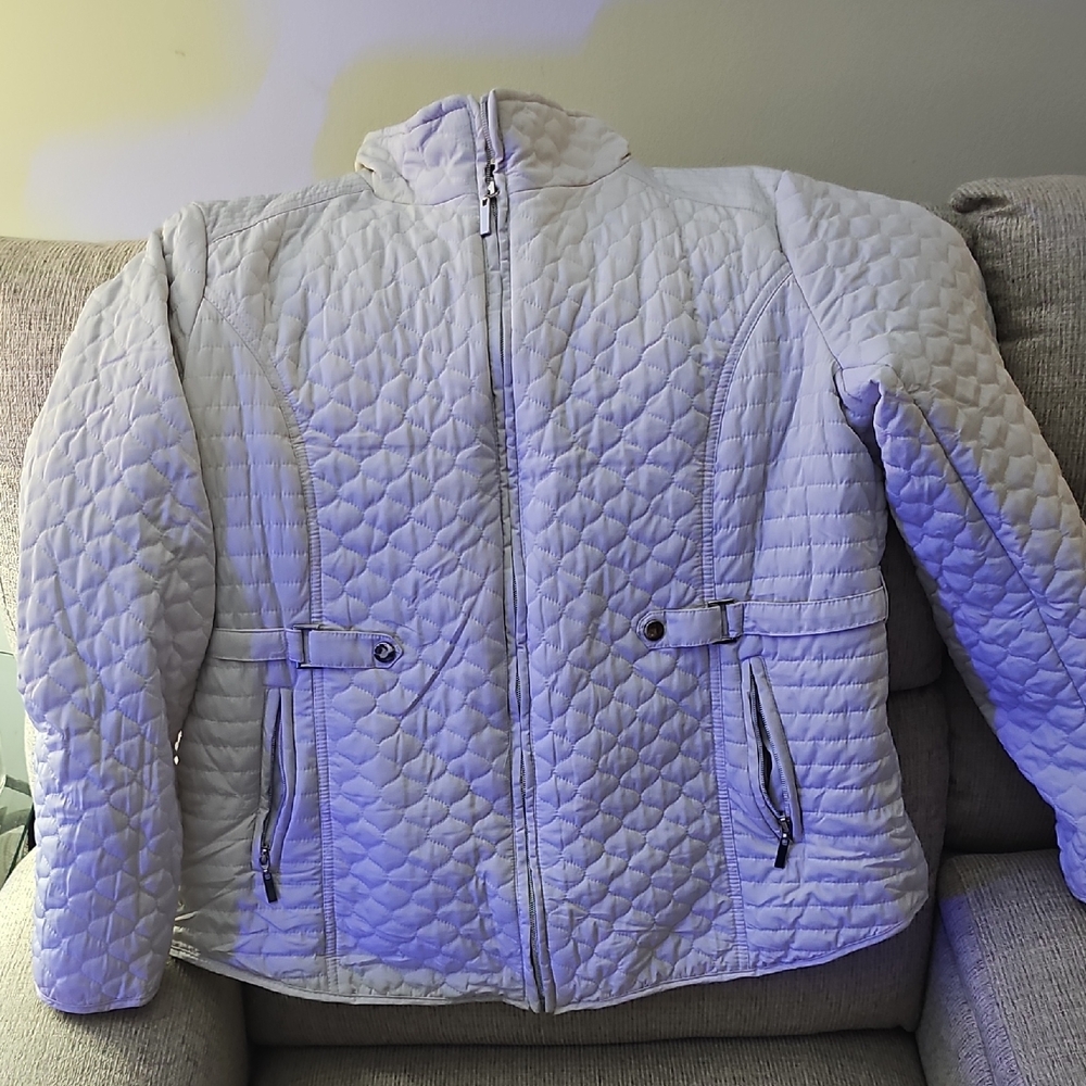 Giacca Quilted Jacket in Light Gray